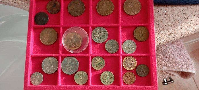Koninkrijk Engeland. Collection of coins and banknotes, Postzegels en Munten, Munten | Europa | Niet-Euromunten