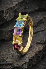 925 zilver - natuurlijke sierstenen (peridot, blue topaz,