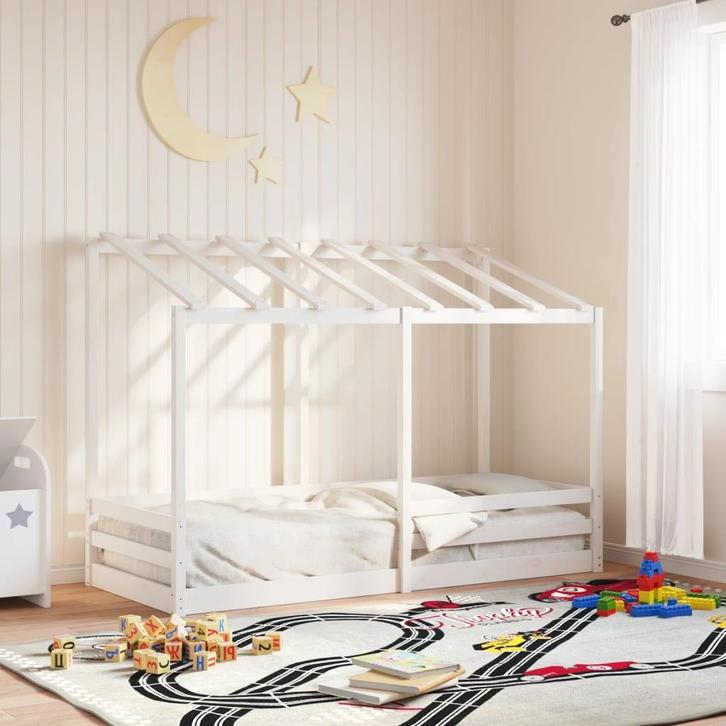 vidaXL Kinderbed met bedhuis 90x190 cm massief grenenhout, Huis en Inrichting, Slaapkamer | Bedden, Nieuw, Verzenden