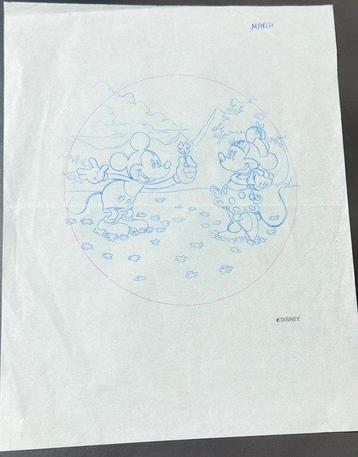 Walt Disney - Mickey en Minnie Kunsttekening - c. 1990s
