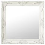 vidaXL Miroir mural style baroque 60x60 cm Blanc, Maison & Meubles, Accessoires pour la Maison | Miroirs, Verzenden, Neuf