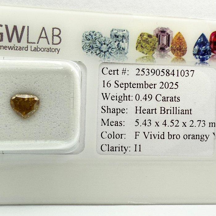 Zonder Minimumprijs - 1 pcs Diamant (Natuurlijk gekleurd) -, Handtassen en Accessoires, Edelstenen