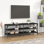 vidaXL Tv-meubel 140x40x50 cm bewerkt hout zwart, Nieuw, Verzenden