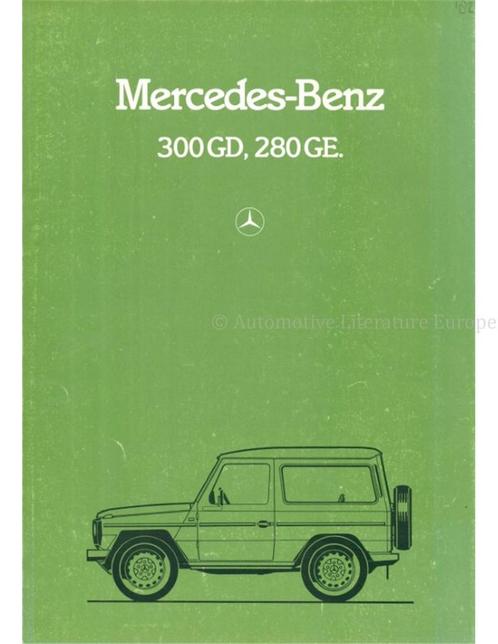 1982 MERCEDES BENZ G KLASSE BROCHURE ENGELS, Boeken, Auto's | Folders en Tijdschriften