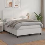 vidaXL Boxspring met matras kunstleer wit 140x200 cm, Verzenden, Nieuw