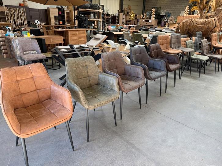 Lucille eetkamerstoel, vijf kleuren (nieuw, outlet), Huis en Inrichting, Stoelen, Nieuw, Metaal, Stof