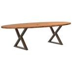 vidaXL Eettafel 280x120x74 cm ovaal massief eikenhout, Huis en Inrichting, Tafels | Eettafels, Verzenden, Nieuw