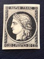 Frankrijk 1849 - Cérès 20c zwart/wit, nieuw**, gesigneerd., Postzegels en Munten, Gestempeld