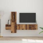 vidaXL Tv-meubelset met plank 5 pcs Oude hout Medium 181 x, Huis en Inrichting, Kasten |Televisiemeubels, Verzenden, Nieuw