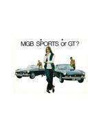 1970 MG MGB GT BROCHURE ENGELS, Nieuw, Ophalen of Verzenden