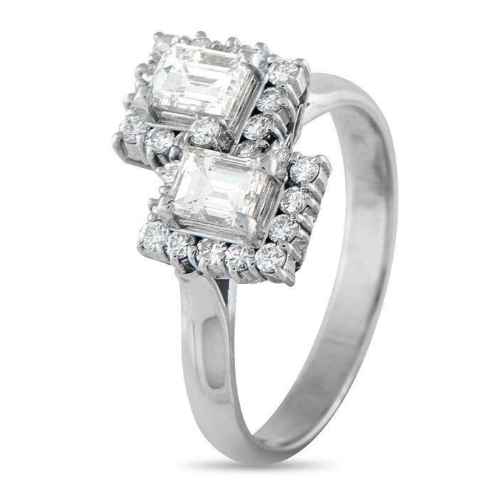 Ring Platina, Platina- en 1,74 ct diamanten ring - 1.74ct., Handtassen en Accessoires, Ringen