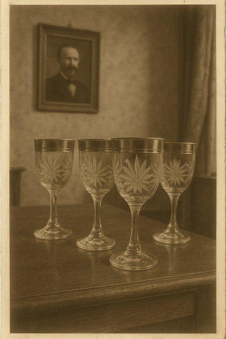 Service à liqueur (12) - Verre - verre en cristal vintage, Antiek en Kunst, Curiosa en Brocante