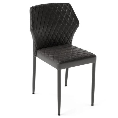 Stoel | Kunstleer/Metaal | Zwart | In-/Outdoor | Stapelbaar, Zakelijke goederen, Horeca | Keukenapparatuur, Nieuw in verpakking