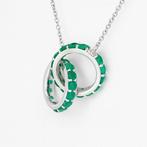 Zonder minimumprijs - Halsketting Verguld Smaragd - 18K goud