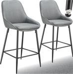 Barkrukken set van 2 - Barstoel met rugleuning - Barkruk - B, Huis en Inrichting, Barkrukken, Verzenden, Nieuw