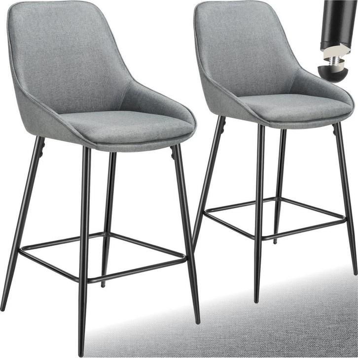 Barkrukken set van 2 - Barstoel met rugleuning - Barkruk - B, Huis en Inrichting, Barkrukken, Nieuw, Verzenden