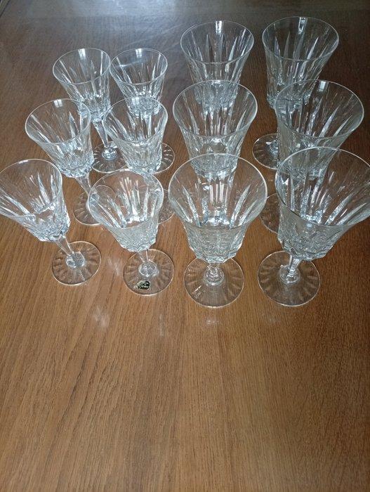 cristal de Sèvres - Wijnglas (12) - Kristal - 6 met wijn en, Antiek en Kunst, Antiek | Meubels | Tafels
