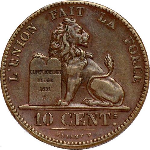 België. Leopold I. 10 Centimes 1848 - without period after, Postzegels en Munten, Munten | Nederland