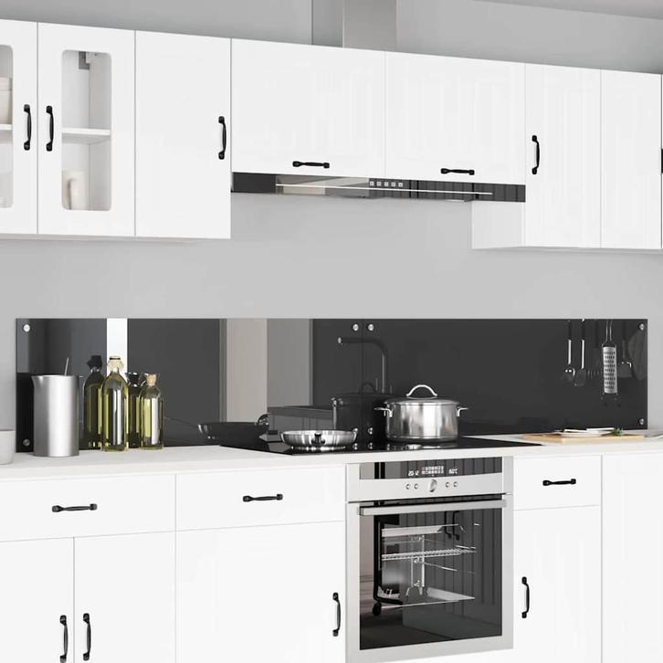 vidaXL Keuken Spatscherm 2 pcs Donkergrijs 120 x 40 cm, Antiek en Kunst, Antiek | Keukengerei, Verzenden