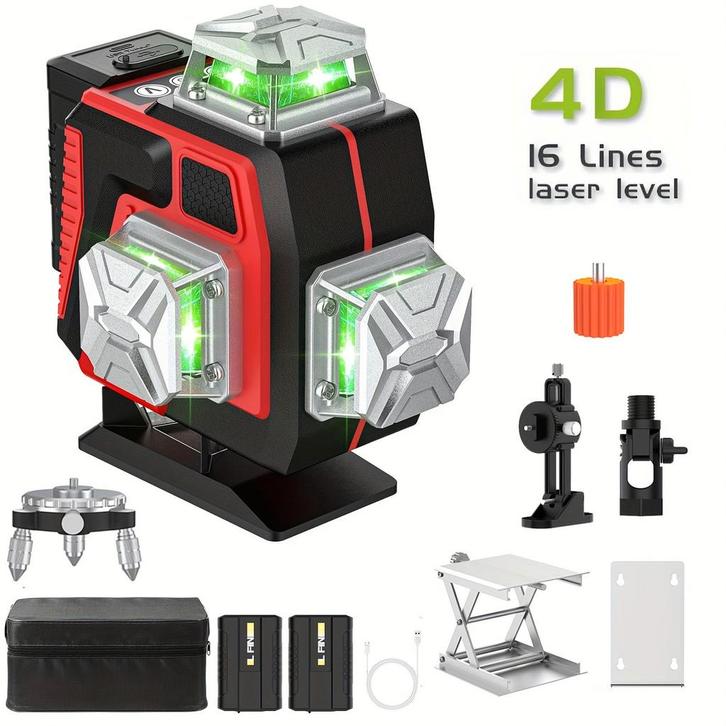 Kruislijner - Zelfnivellerend - Bouwlaser - Laserliner - Roo, Doe-het-zelf en Bouw, Gereedschap | Overige machines, Verzenden
