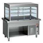 Vitrine-element en gekoelde kuip op kast 6x GN 1/1, Verzenden, Nieuw in verpakking, Koelen en Vriezen