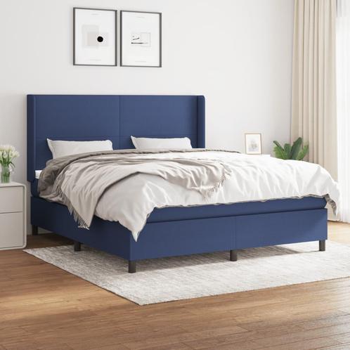 vidaXL Sommier Ã  lattes de lit avec matelas Bleu, Maison & Meubles, Chambre à coucher | Lits, Neuf, Envoi