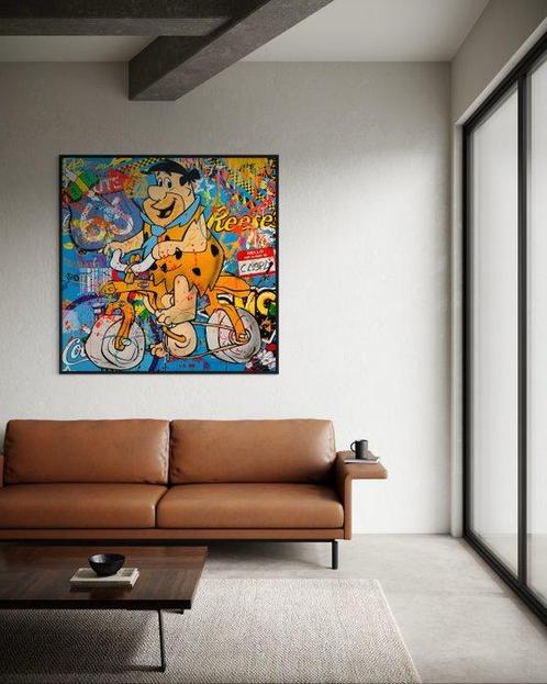 CASPA - Fred Feuerstein Harley Davidson, Antiek en Kunst, Kunst | Schilderijen | Modern