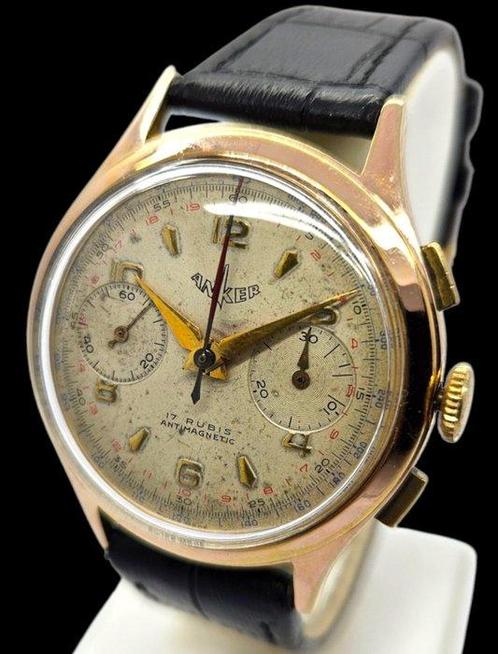 Anker - vintage chronograph - Zonder Minimumprijs - Landeron, Handtassen en Accessoires, Horloges | Heren