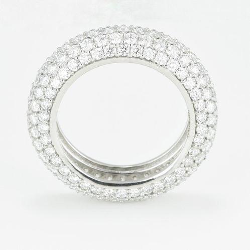 Bague Platine - 3.51ct. tw. Diamant (Naturelle) - Bague de, Handtassen en Accessoires, Ringen