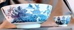 Blue & White Punch Bowl with similar tea bowl - Kom -