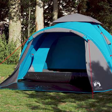vidaXL Koepeltent 3-persoons snelontgrendeling blauw, Verzenden, Nieuw