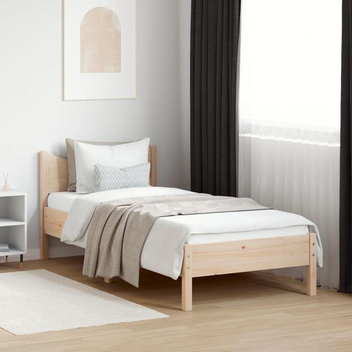 Houten Bedframe 75x190cm | OP = OP | 53% Voordeel Nu!, Huis en Inrichting, Slaapkamer | Bedden, 80 cm, 190 cm of minder, Nieuw