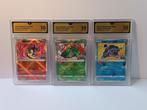 Pokémon - 3 Graded card - Charizard, Blastoise, Venusaur, Hobby en Vrije tijd, Nieuw