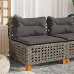vidaXL Tuinbank zonder armleuning met kussens poly rattan, Tuin en Terras, Tuinsets en Loungesets, Verzenden, Nieuw