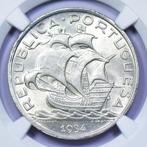 Portugal. Republic. 10 escudos 1934 - NGC - MS 64 - Escassa, Timbres & Monnaies, Monnaies | Europe | Monnaies non-euro