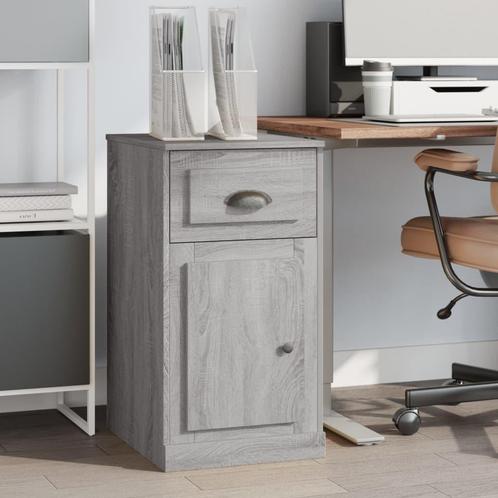 vidaXL Bijzetkast met lade 40x50x75 cm bewerkt hout grijs, Huis en Inrichting, Kasten | Overige, Nieuw, Verzenden