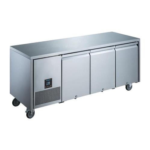 Polar U-serie driedeurs koelwerkbank 420 liter, Zakelijke goederen, Horeca | Keukenapparatuur, Koelen en Vriezen, Verzenden