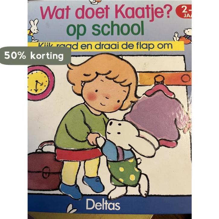 Wat doet kaatje ? op school - kijk raad en draai de flap om, Boeken, Kinderboeken | Baby's en Peuters, Gelezen, Verzenden