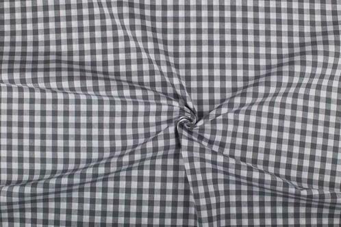 Boerenbont stof antraciet wit geruit - 10mm geruite stof, Hobby en Vrije tijd, Stoffen en Lappen, 120 cm of meer, 200 cm of meer
