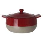 Cocotte Ronde | Rouge et Taupe | Olympia 1,8L | 90(H) x 265(, Maison & Meubles, Ophalen of Verzenden, Neuf