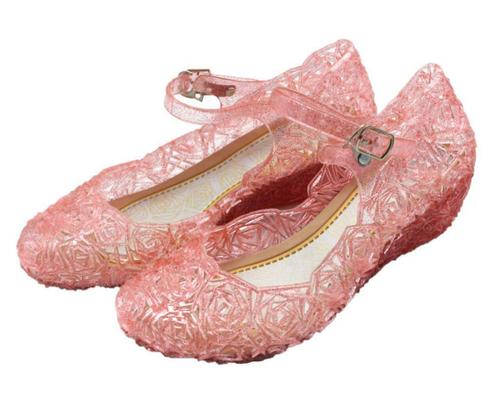 Prinsessenjurk - Glitter schoenen - Roze - Kleedje, Kinderen en Baby's, Kinderkleding | Schoenen en Sokken, Verzenden