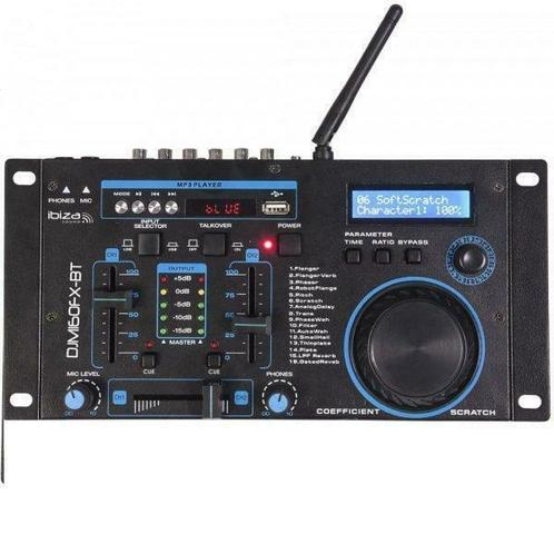 Ibiza DJM160FX-BT 2-Kanaals mengpaneel met 16 Dsp effecten, Muziek en Instrumenten, Mengpanelen, Nieuw, Microfooningang, 5 tot 10 kanalen