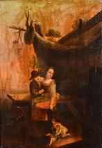 Dutch school (XVIII) - The lady and the suitor
