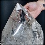 Zeer zeldzame Lemurian-kwarts Crystal on Stand, Brazilië-