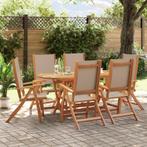 vidaXL Ensemble à Manger de jardin 7pcs bois dacacia, Verzenden, Neuf