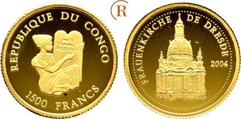 1500 Francs 1,24 Gramm Feingoud 2004 Kongo: goud, Postzegels en Munten, Munten en Bankbiljetten | Toebehoren, Verzenden