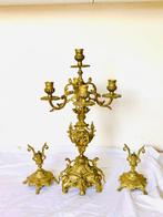F.G - Ferdinand Gervais - Candélabre (3) - Bronze doré -, Antiek en Kunst