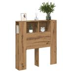 vidaXL Hoofdbordkast 100x19x104,5cm bewerkt hout artisanaal, Huis en Inrichting, Verzenden, Nieuw