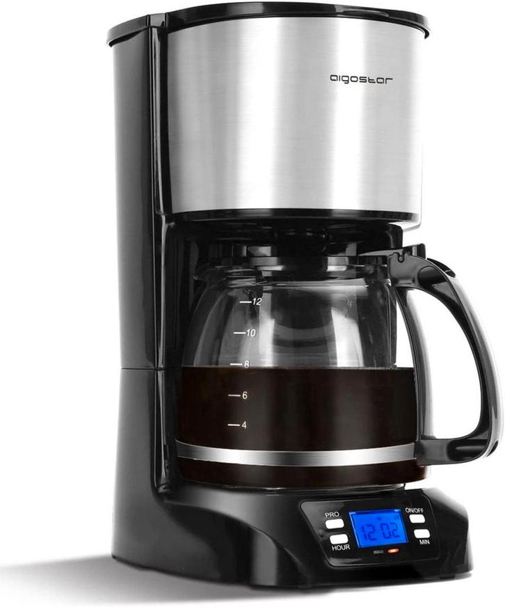 Koffiezetapparaat - filterkoffie - Glazen pot - RVS, Elektronische apparatuur, Koffiezetapparaten, Nieuw, Verzenden