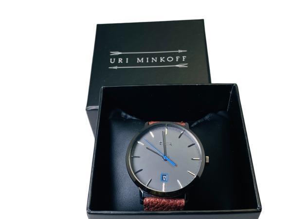 Veiling - Uri Minkoff | Gunmetal & Blue Accent, Handtassen en Accessoires, Horloges | Heren